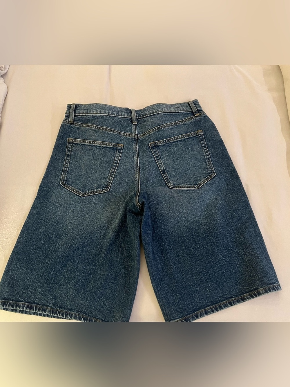 Loft Riveted Denim Bermuda Shorts - Picture 2 of 5